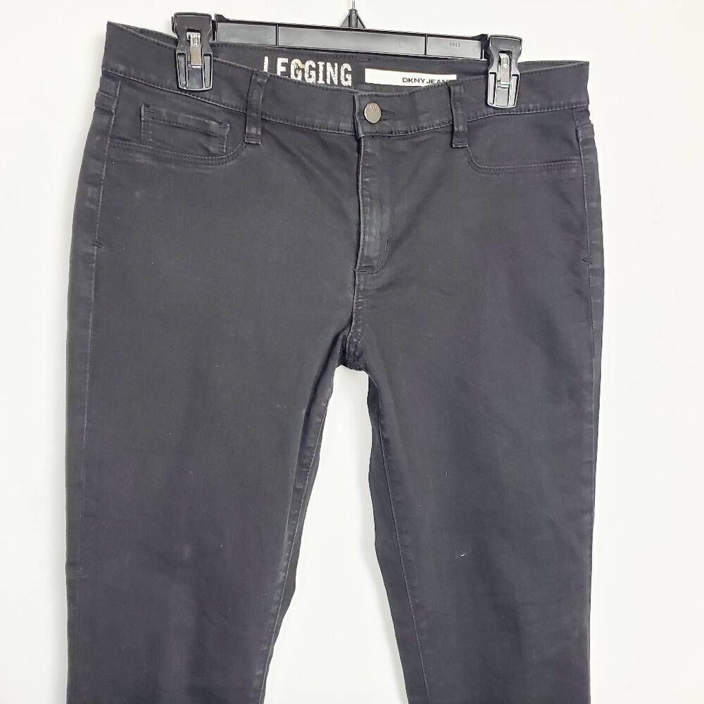 DKNY Size 10 Black Legging Jeans - Picture 2 of 7